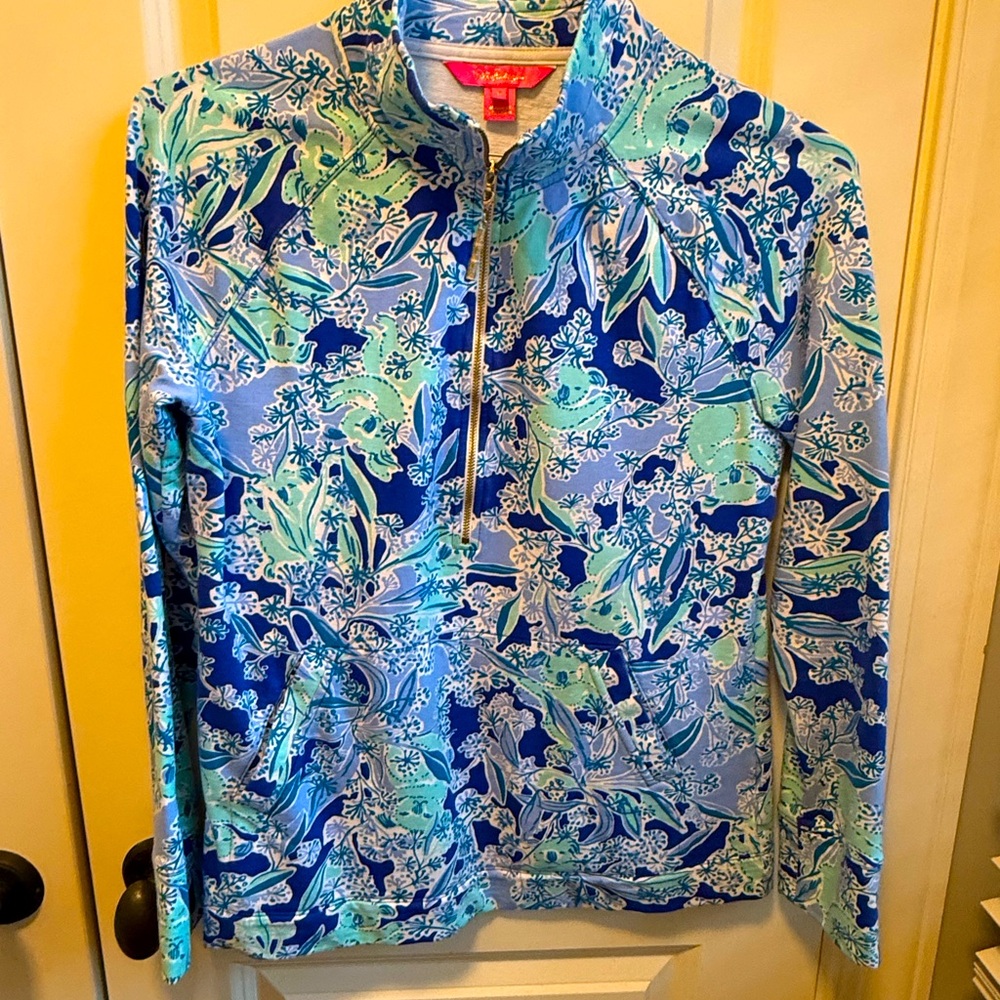 Lilly Pulitzer Quarter Zip, koala print